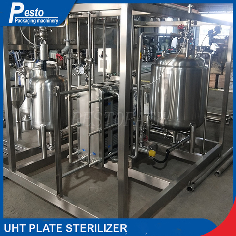 UHT lemezsterilizátor-sterilizáló gép italokhoz