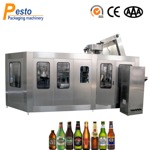 Máquina automática de enchimento de cerveja para garrafas de vidro