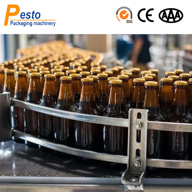 Автоматическая линия розлива пива в стеклянные бутылки производительностью 18000 бутылок в час