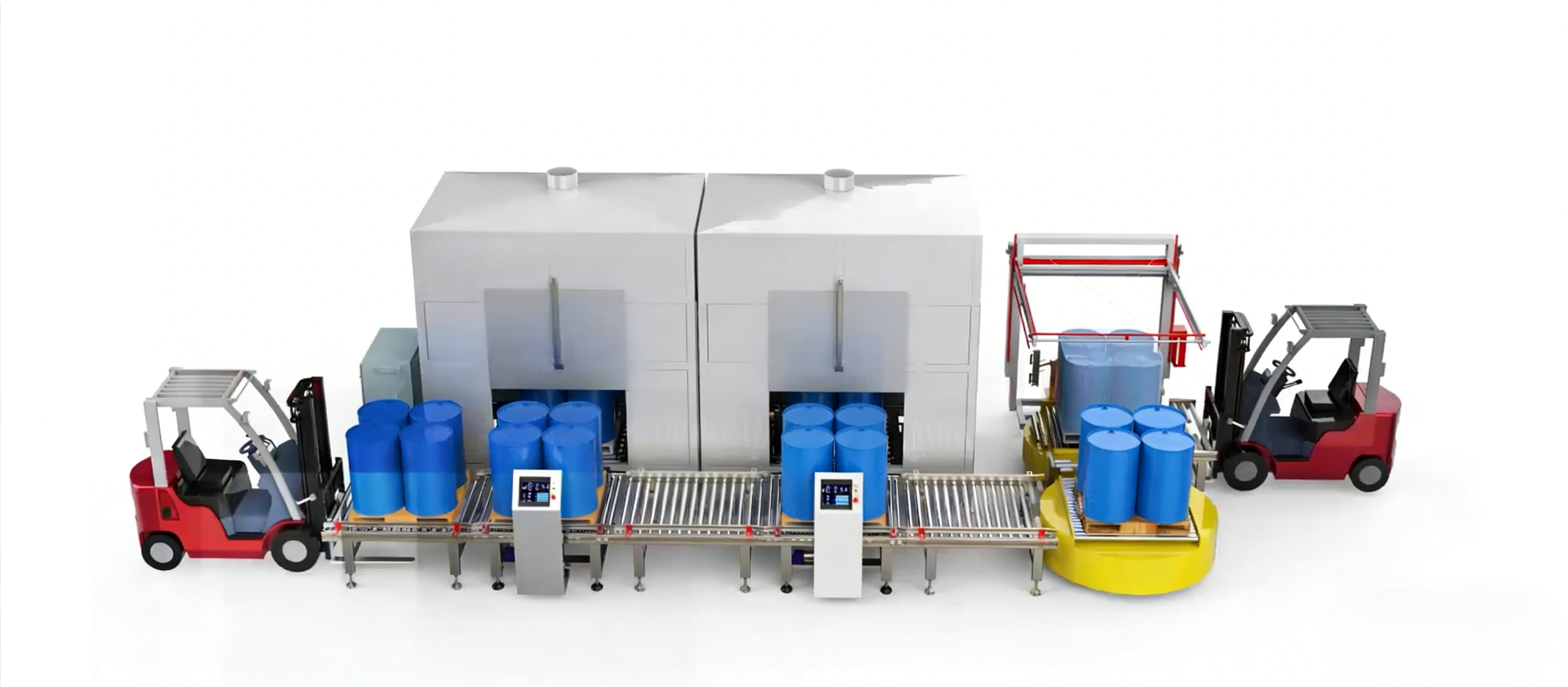 200L Lubricant oil filling line 3D