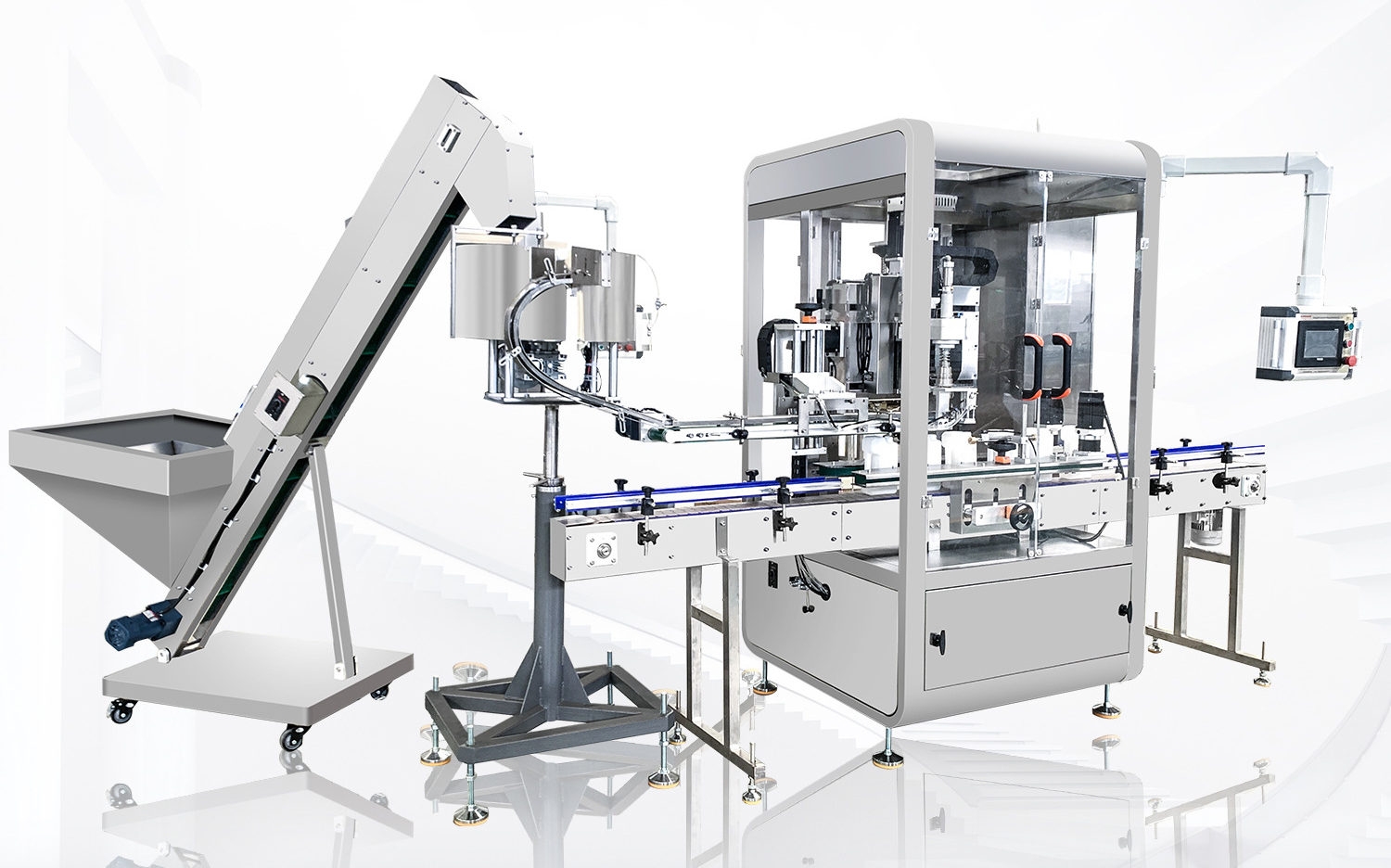 Tracking capping machine