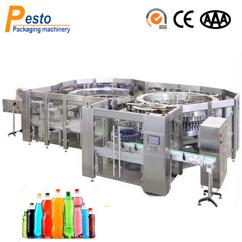 Linha de produção de refrigerantes para garrafa PET 18000BPH
