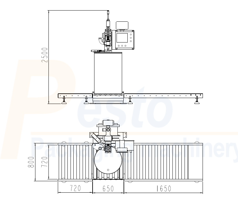 Semi automatic drum filling system-layout