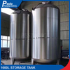Tanque de armazenamento de aço inoxidável para água de bebidas 500L 1000L