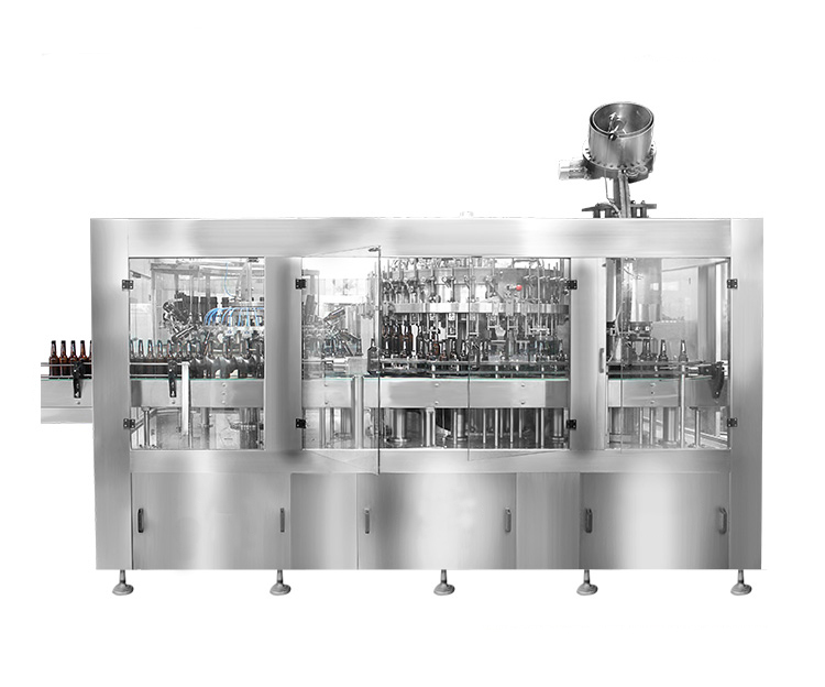 Máquina de linha de enchimento de cerveja para garrafas de vidro