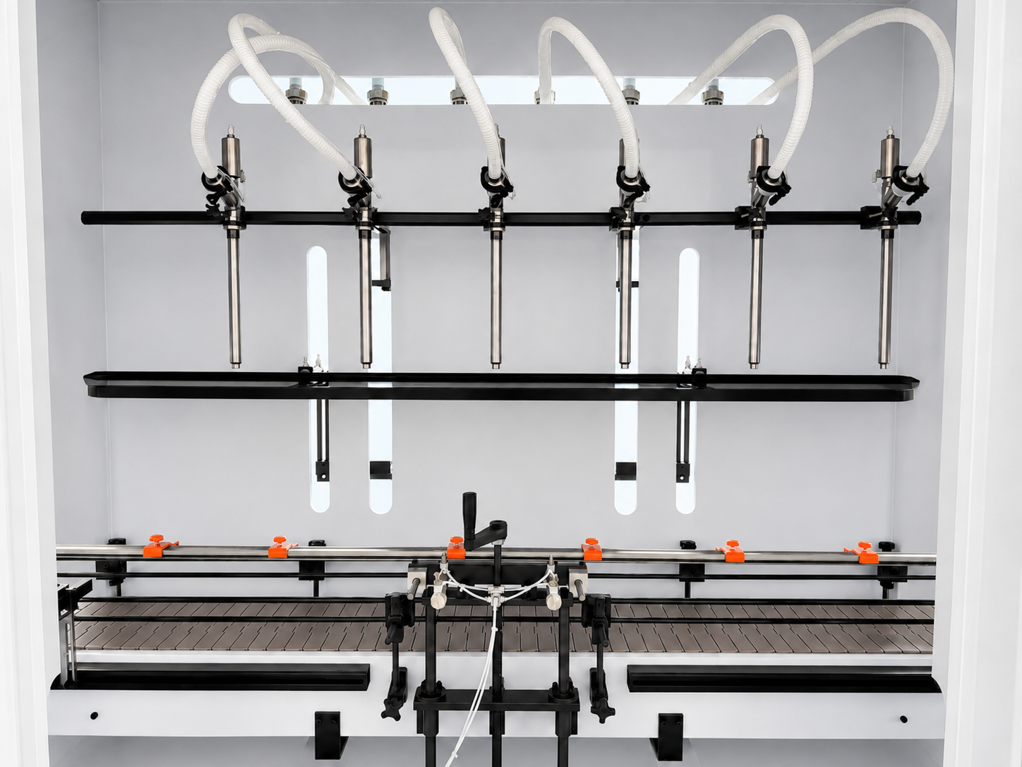 Automatic anti-corrosive filling machine with titanium alloy nozzles and PP components