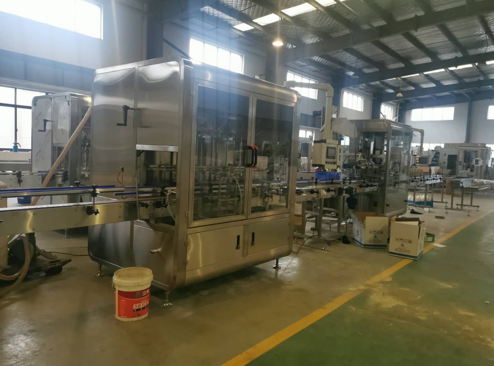 magnetic pump filling line